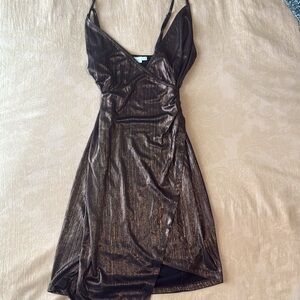 Astr Metallic Bronze Dress